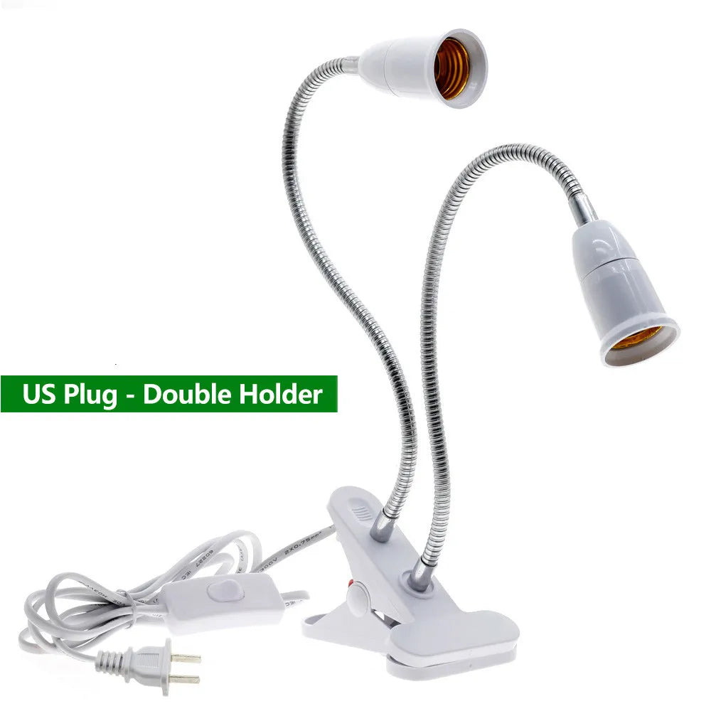 support de lampe led avec prise simple/double et interrupteur flexible