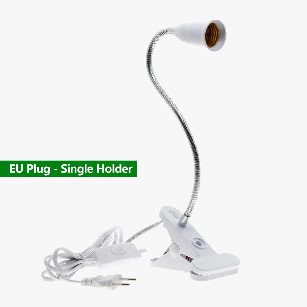 support de lampe led avec prise simple/double et interrupteur flexible