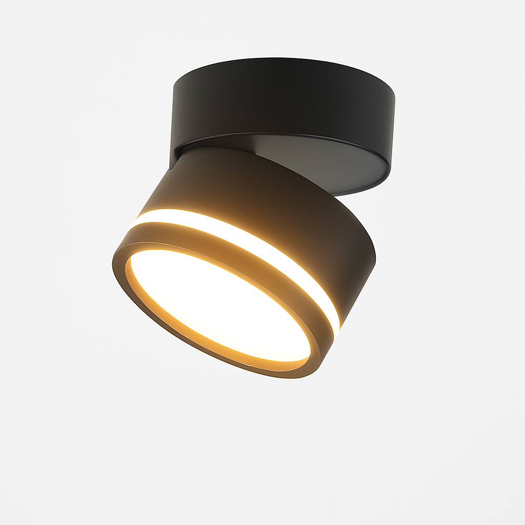 Spot LED tubulaire de plafond en saillie orientable à angle réglable 7W 9W 12W 15W pour intérieur 220V 110V Juliette Dessin en Aluminium - Simplicité & Caractère au Quotidien