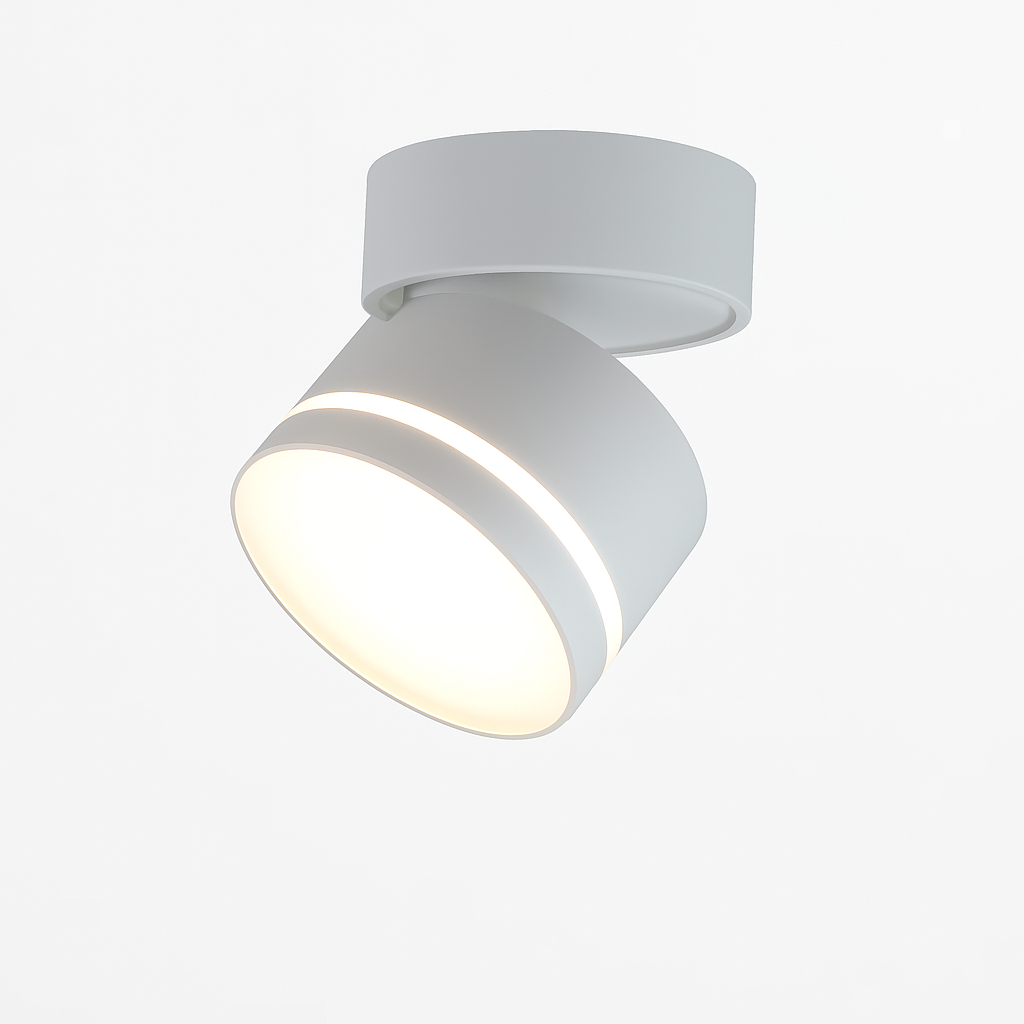 Spot LED tubulaire de plafond en saillie orientable à angle réglable 7W 9W 12W 15W pour intérieur 220V 110V Juliette Dessin en Aluminium - Simplicité & Caractère au Quotidien