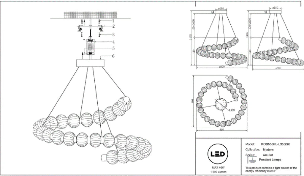 Suspension Luminaire | AMULET (Anneau)