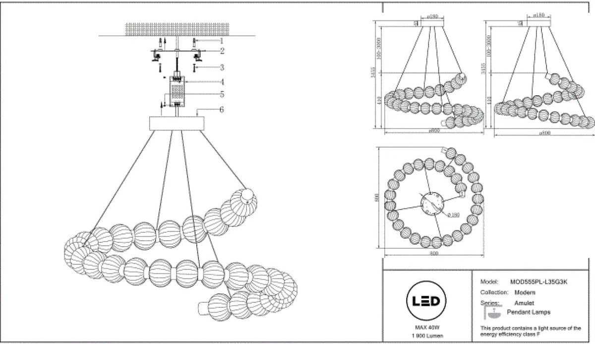 Suspension Luminaire | AMULET (Anneau)