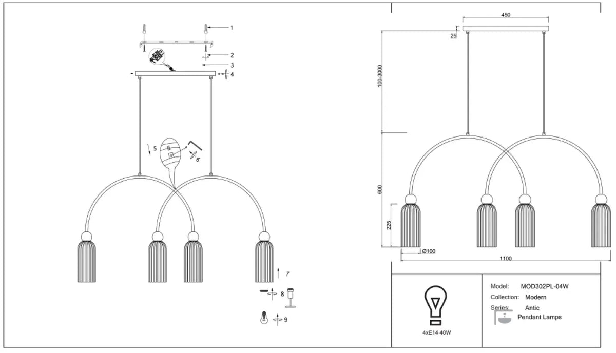 Suspension Luminaire | ANTIC (Linéaire)