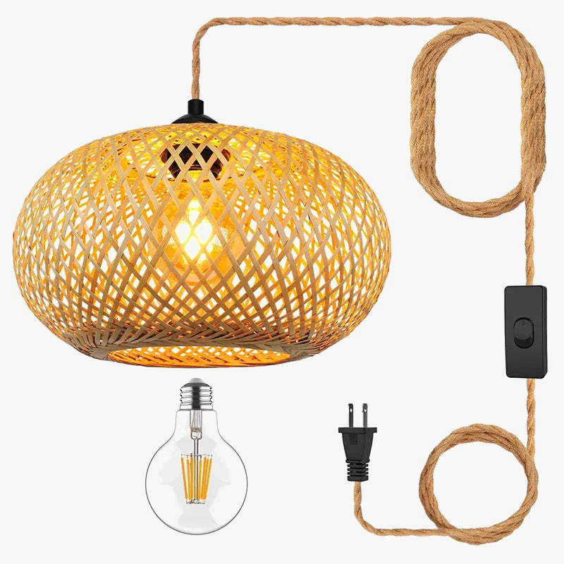 Suspension Naturelle Philomène Sillage en Corde de Chanvre