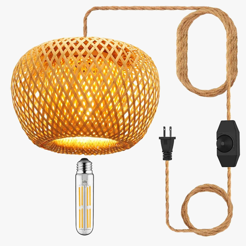 Suspension Naturelle Philomène Sillage en Corde de Chanvre
