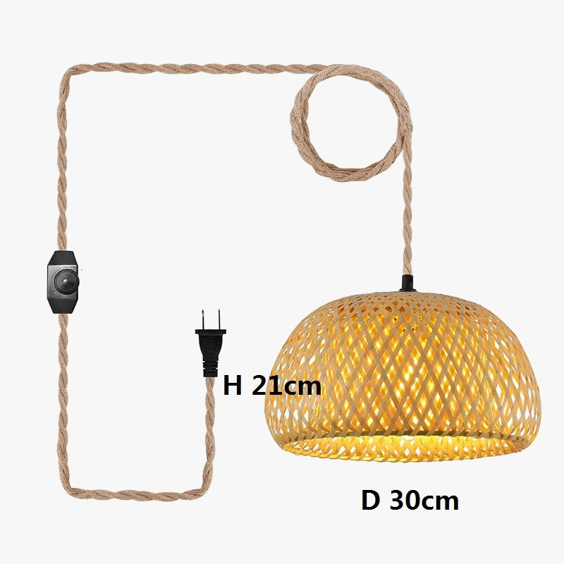 Suspension Naturelle Philomène Sillage en Corde de Chanvre