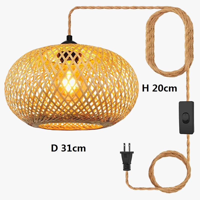 Suspension Naturelle Philomène Sillage en Corde de Chanvre