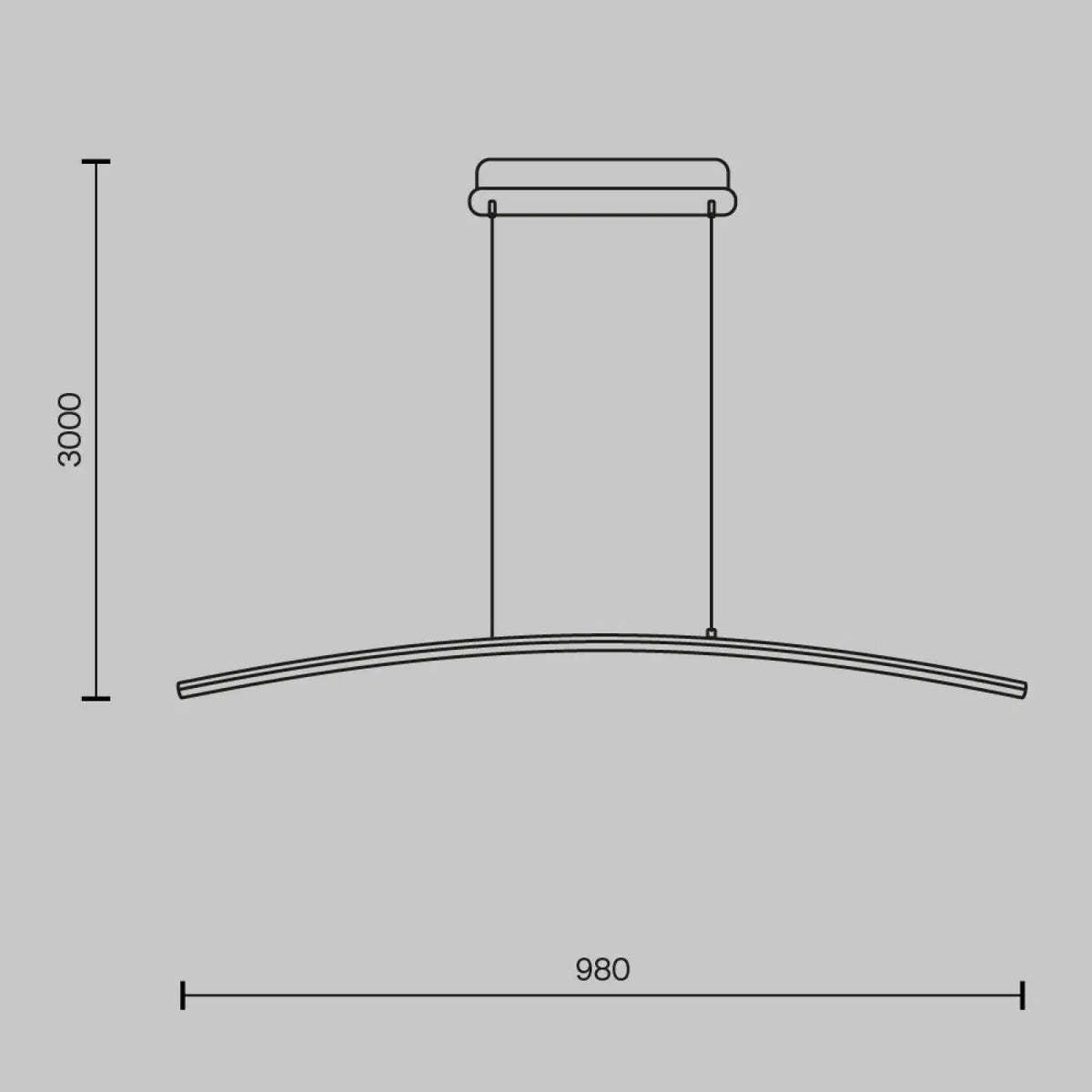 Suspension Luminaire | CURVE (Linéaire)