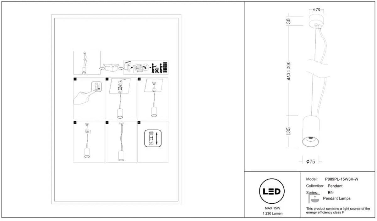 Suspension Luminaire | EFIR (Cylindre)