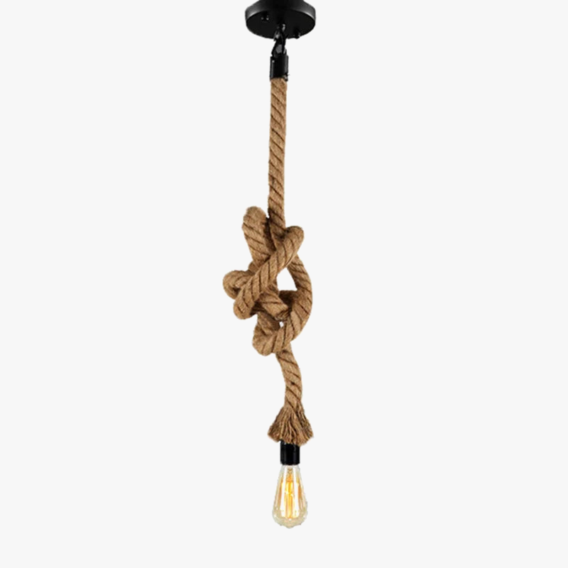 Suspension Industrielle Théodore Rivage en Corde de Chanvre