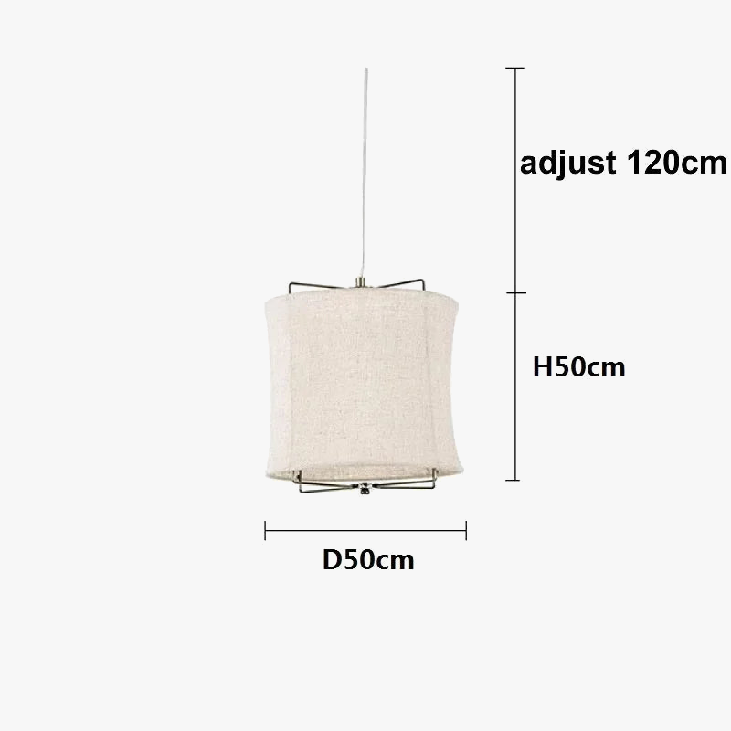 Suspension en coton et lin style wabi sabi fait main pour restaurants et hôtels – Néolys Aube