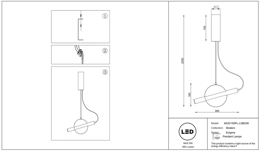 Suspension Luminaire | ENIGMA (Cylindre)