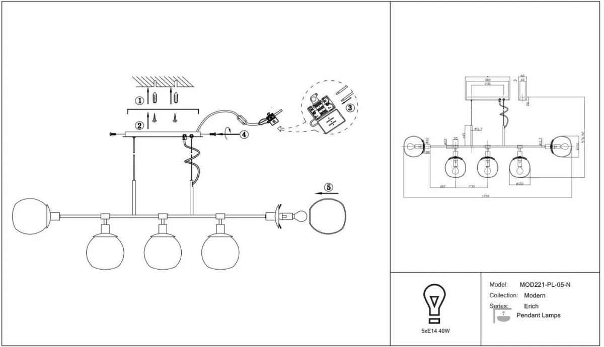 Suspension Luminaire | ERICH (Linéaire)