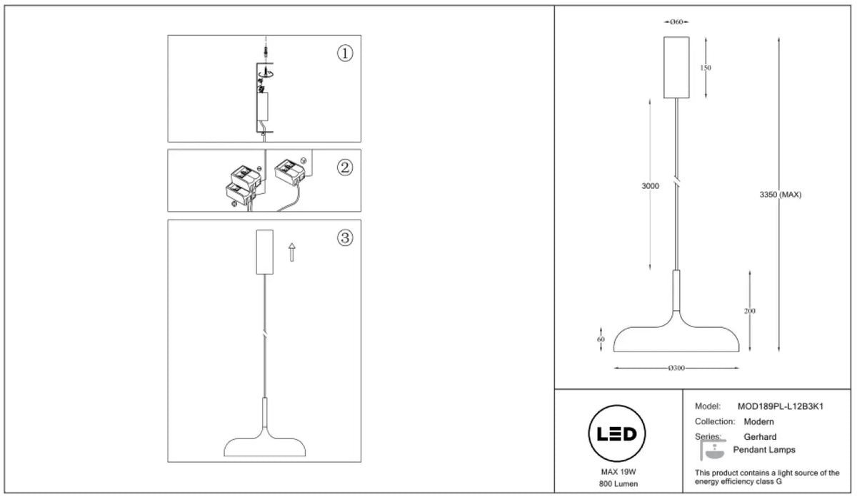 Suspension Luminaire | GERHARD (Coupole)