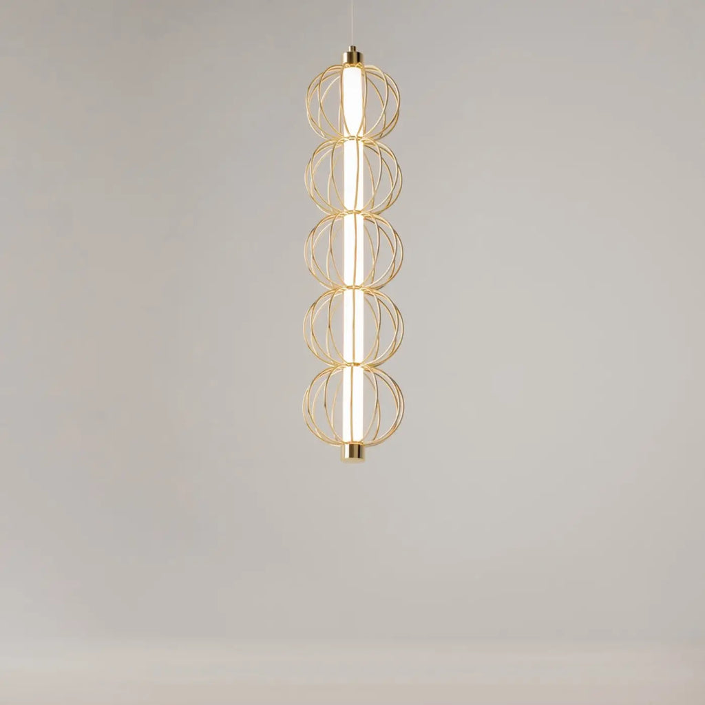 Suspension Luminaire | GOLDEN CAGE (Tube Vertical)