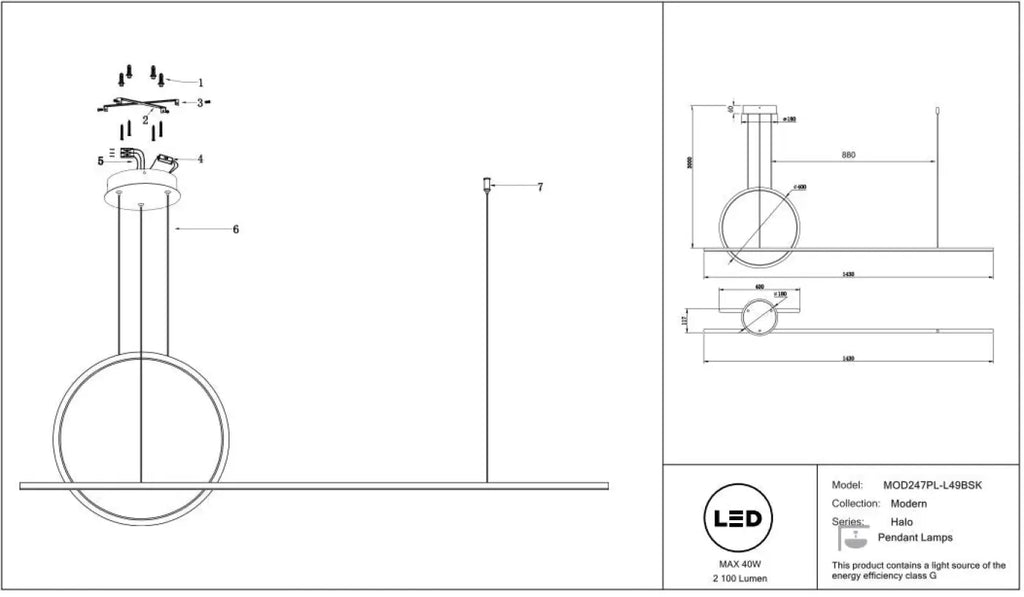 Suspension Luminaire | HALO (Arc)