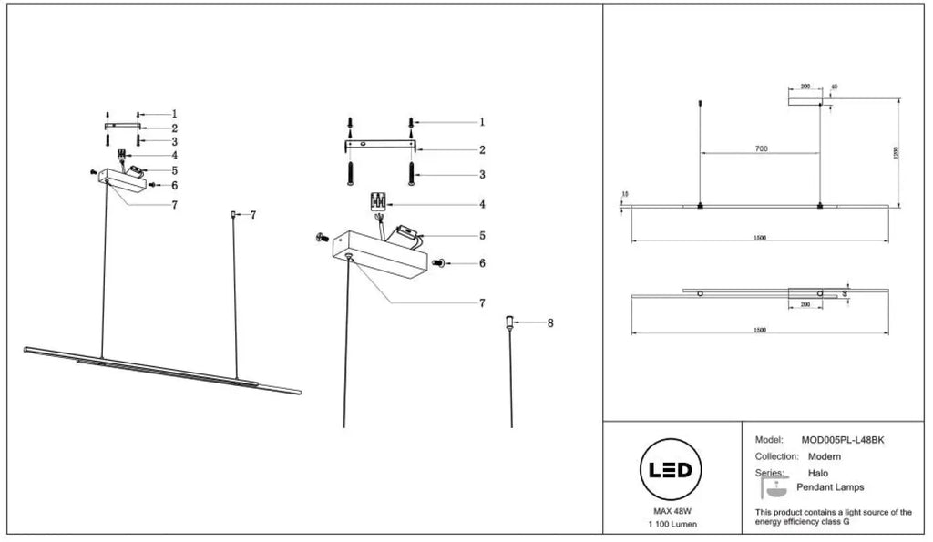 Suspension Luminaire | HALO (Ligne Latérale)
