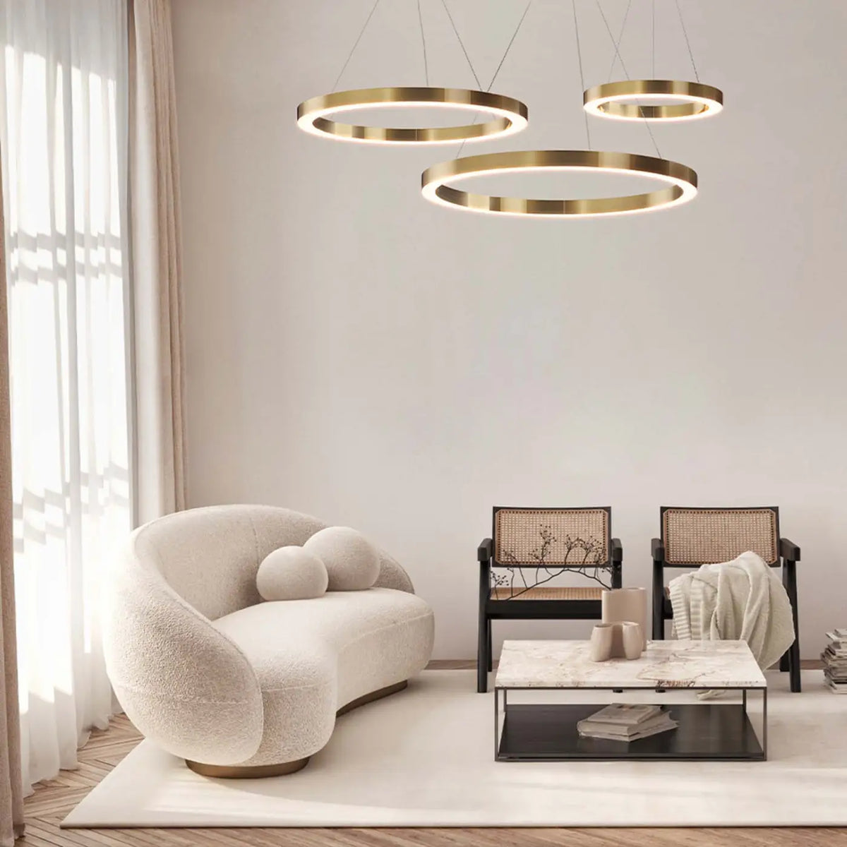 Suspension Luminaire | SATURNO (Anneau Doré)