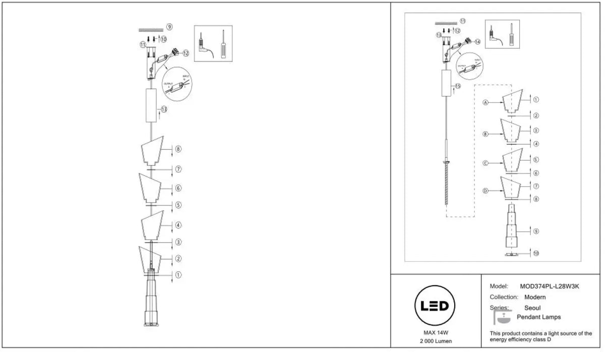 Suspension Luminaire | SEOUL (Cylindre Opalin)