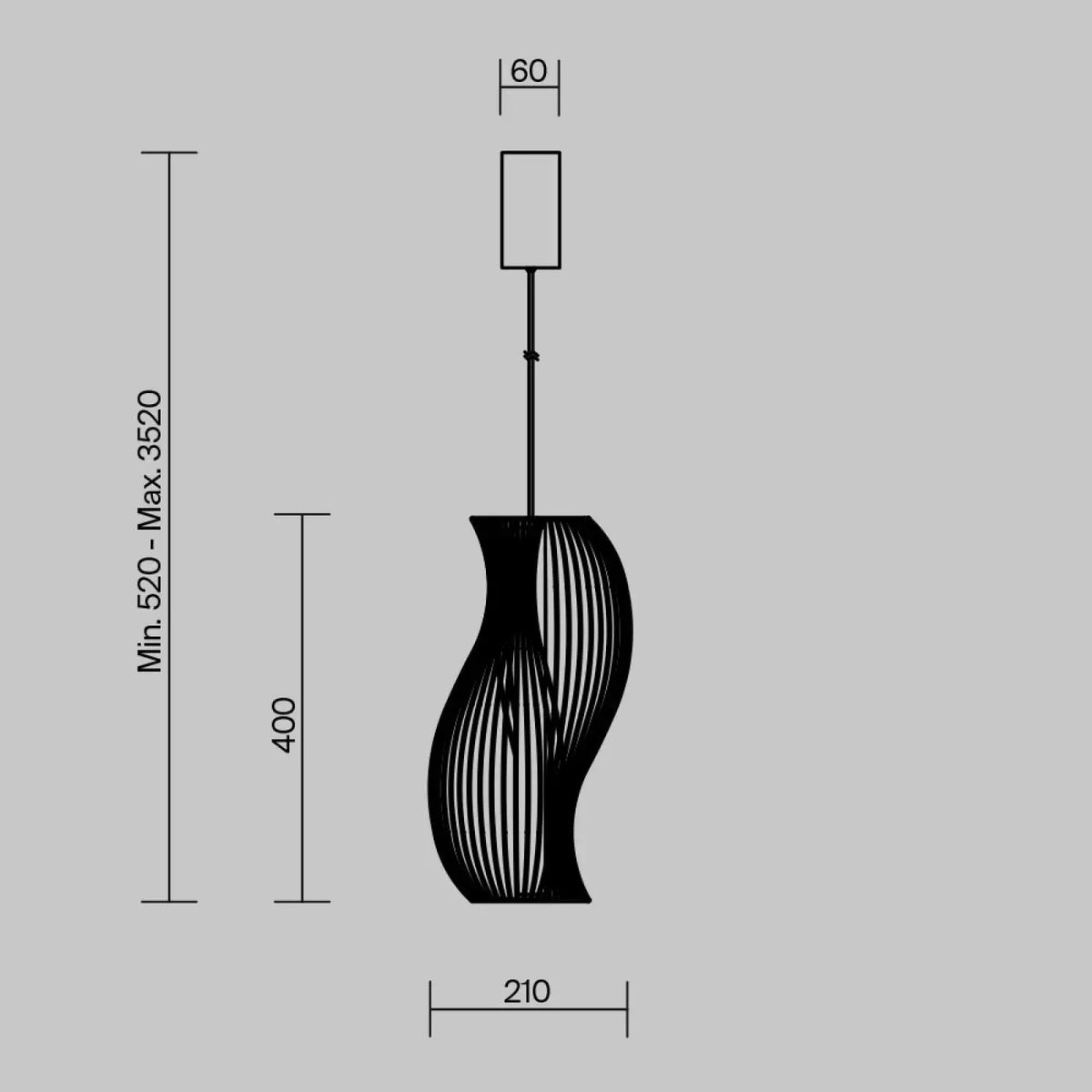 Suspension Luminaire | SHADOWS OF THE PAST (Cadre Sculptural)