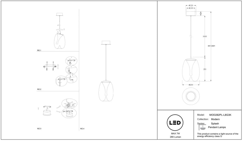 Suspension Luminaire | SPLASH (Globe)