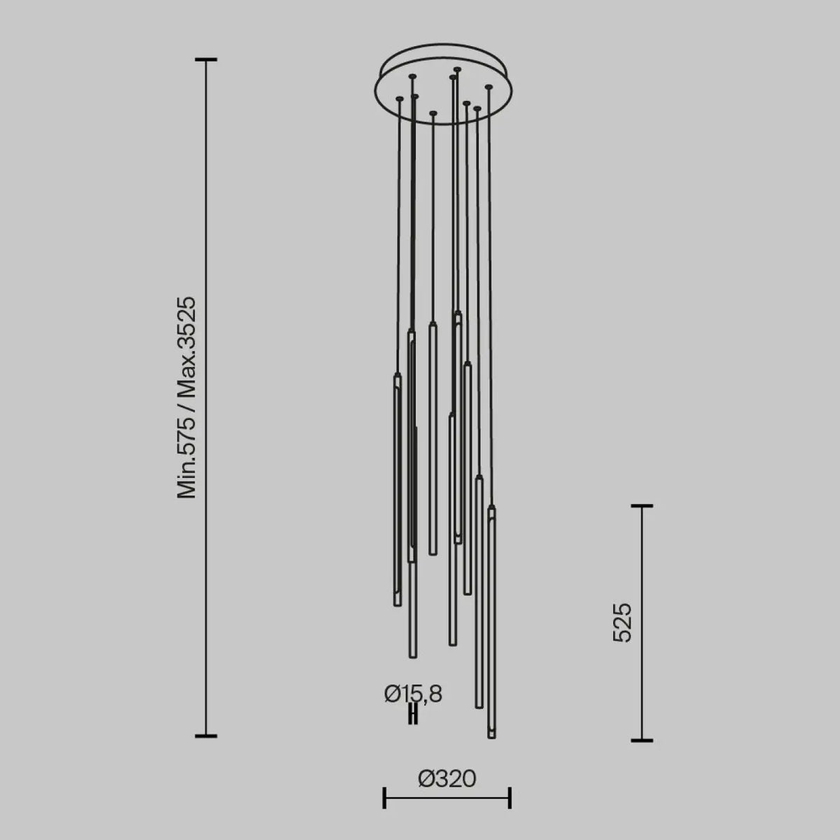 Suspension Luminaire | LIGHT STICK (Grappe)
