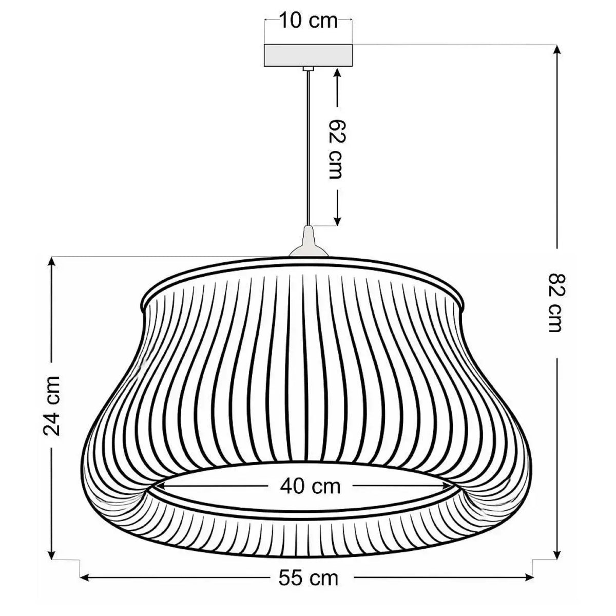 Suspension Luminaire | OBLO (Argent/Doré)