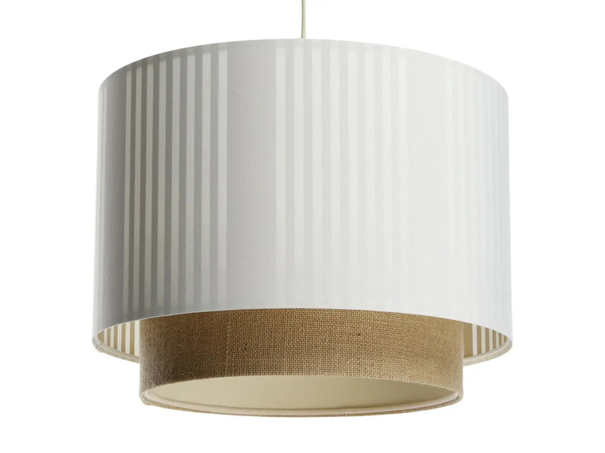 Suspension Luminaire | DUO LAMI LINE (Blanc/Beige/Ecru)