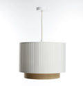 Suspension Luminaire | DUO LAMI LINE (Blanc/Beige/Ecru)