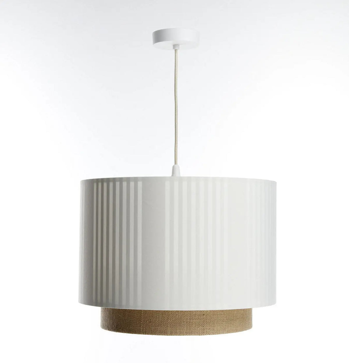 Suspension Luminaire | DUO LAMI LINE (Blanc/Beige/Ecru)