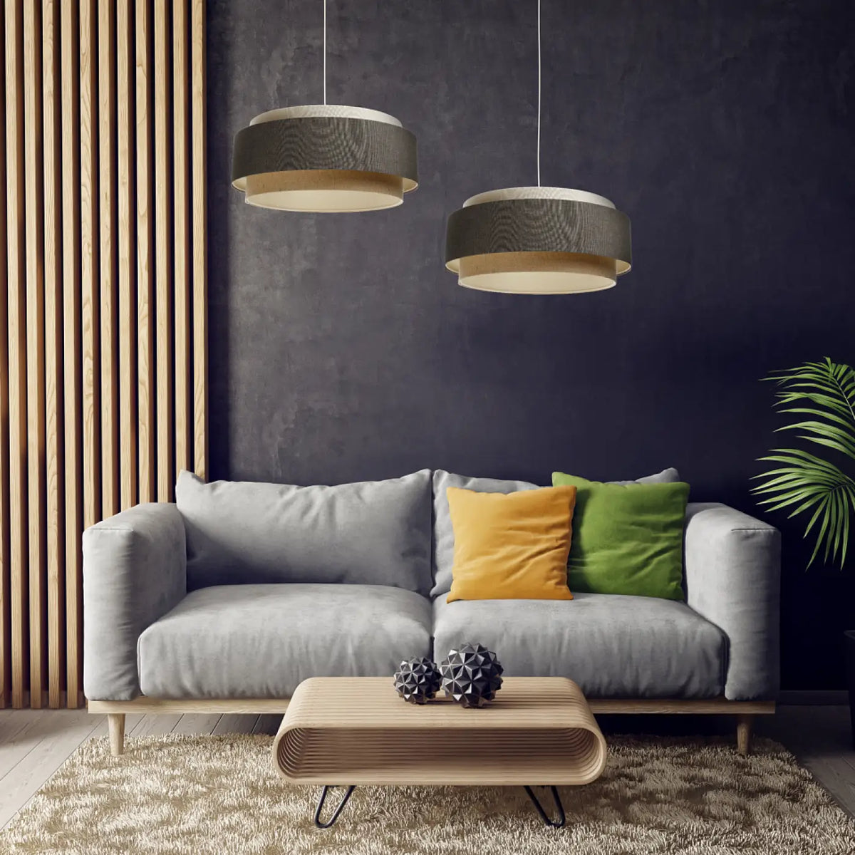 Suspension Luminaire | DOBLO BOHO ELEGANT (Beige/ Crème/ Ecru/Graphite)