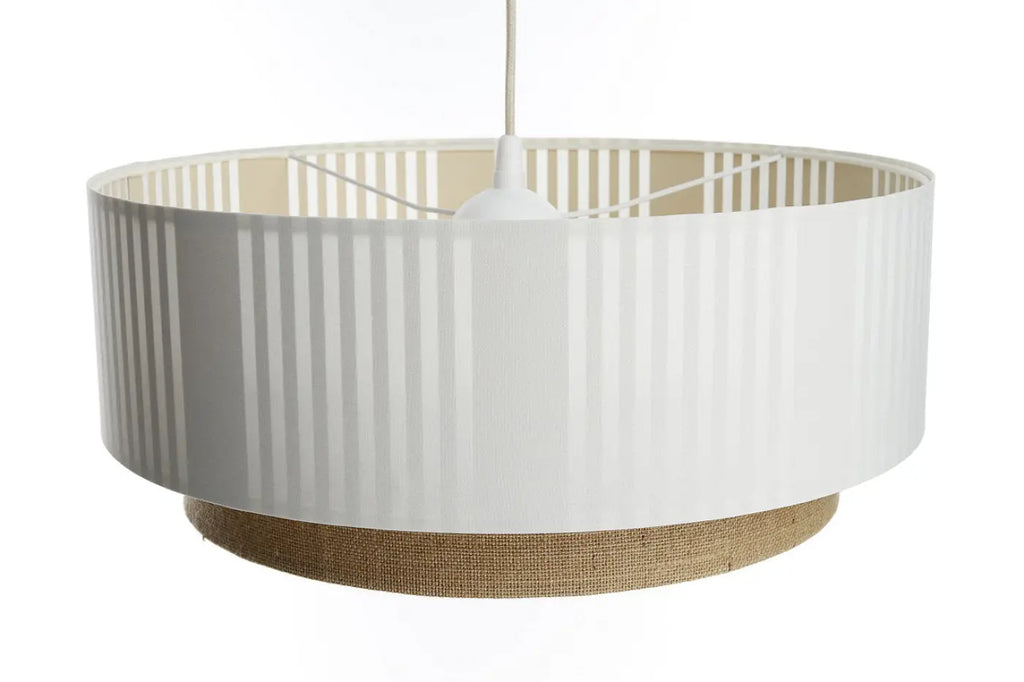 Suspension Luminaire | DUO LAMI LINE (Blanc/Beige/Ecru)