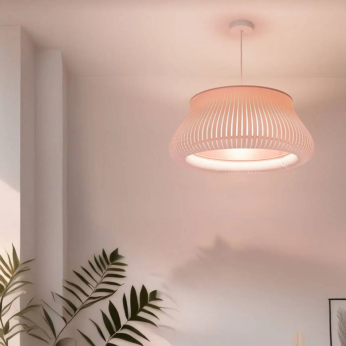 Suspension Luminaire | OBLO (Blanc/Rose)
