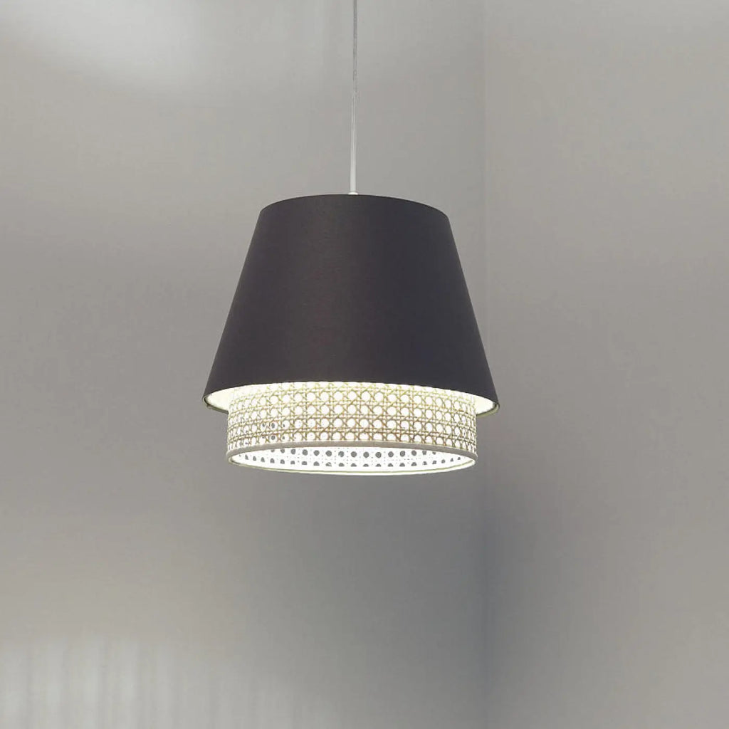 Suspension Luminaire | SENSEI RATTAN (Bleu Gris)