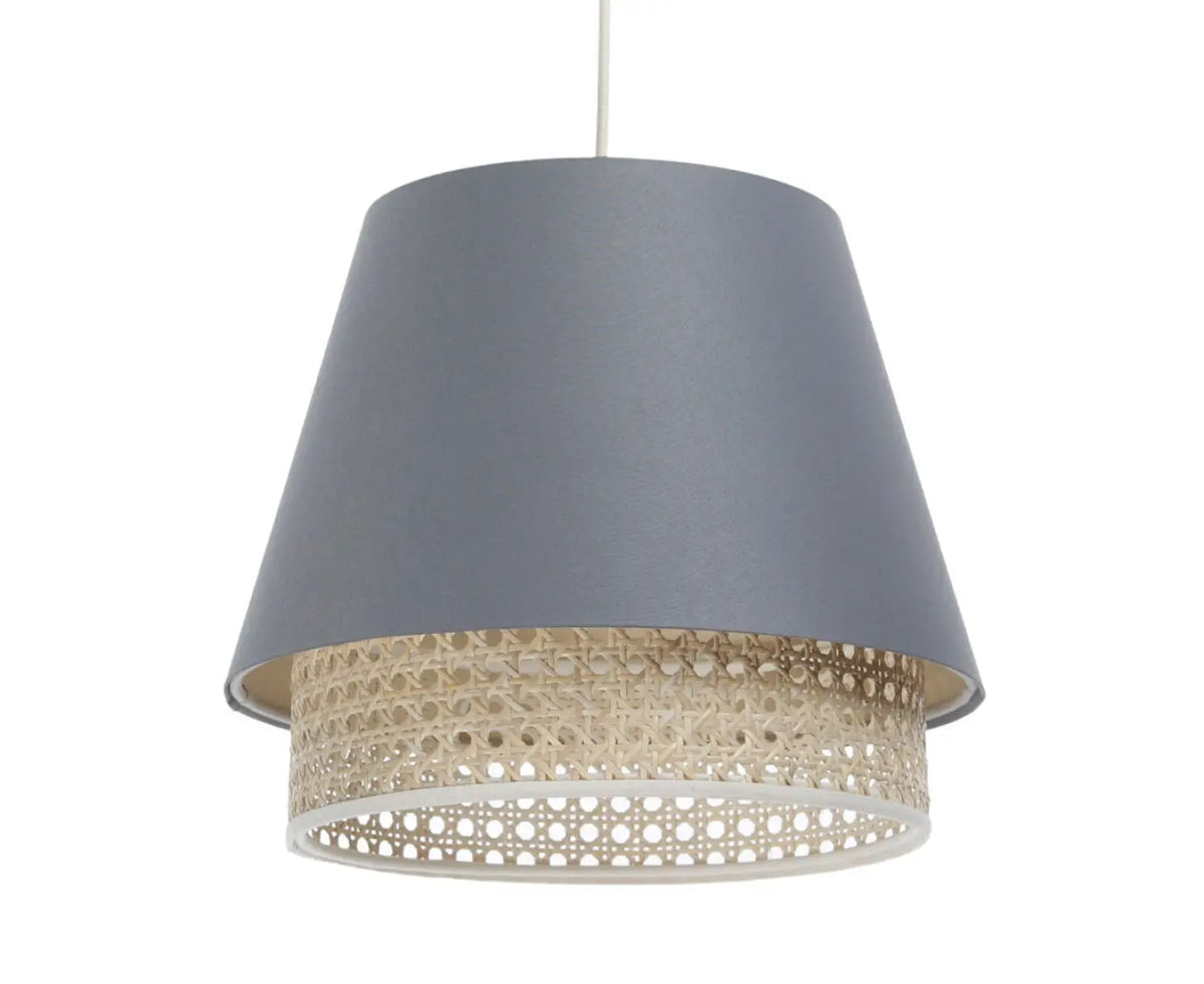Suspension Luminaire | SENSEI RATTAN (Bleu Gris)