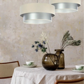 Suspension Luminaire | DUO (Creme/Argent)