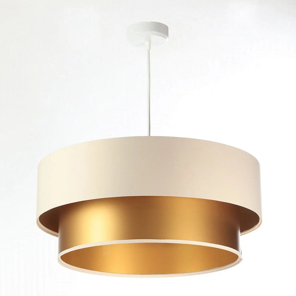 Suspension Luminaire | DUO (Creme/Doré)