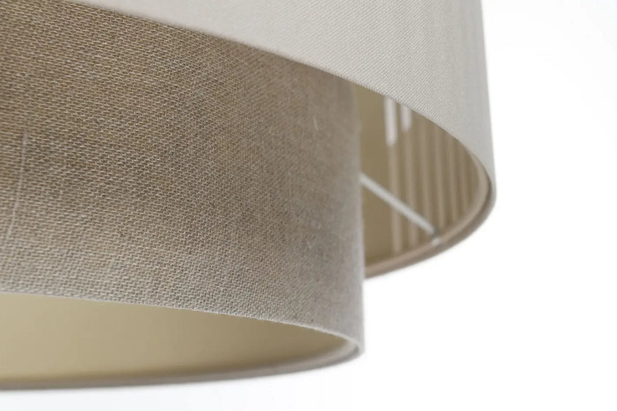 Suspension Luminaire | DUO LAMI LINE (Crème/Gris)