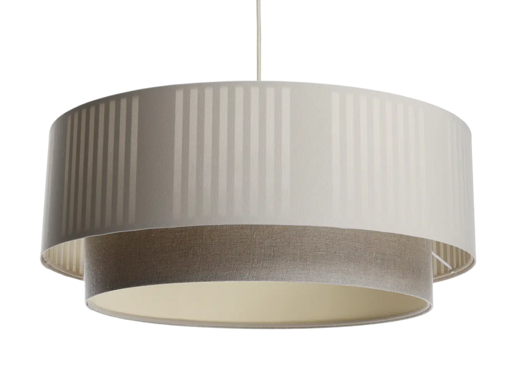 Suspension Luminaire | DUO LAMI LINE (Crème/Gris)