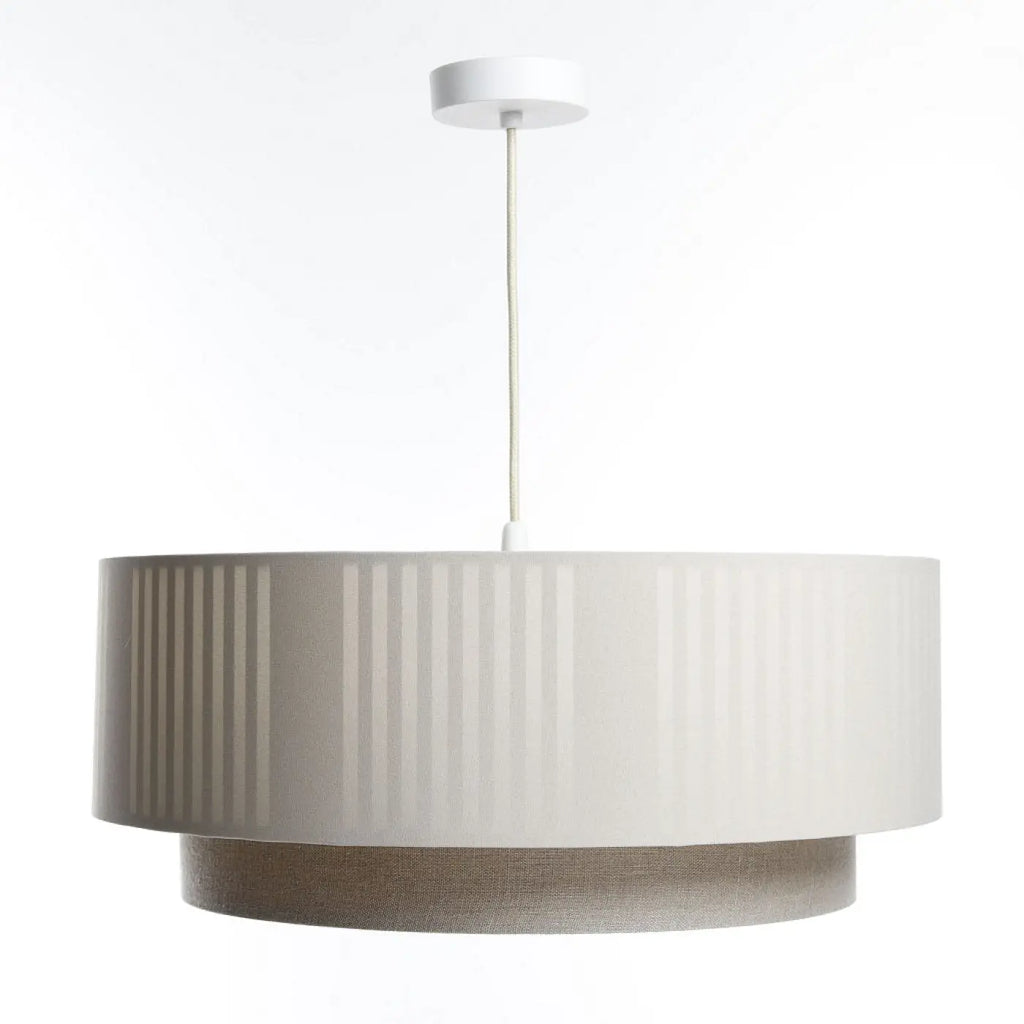 Suspension Luminaire | DUO LAMI LINE (Crème/Gris)