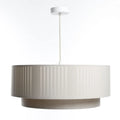 Suspension Luminaire | DUO LAMI LINE (Crème/Gris)
