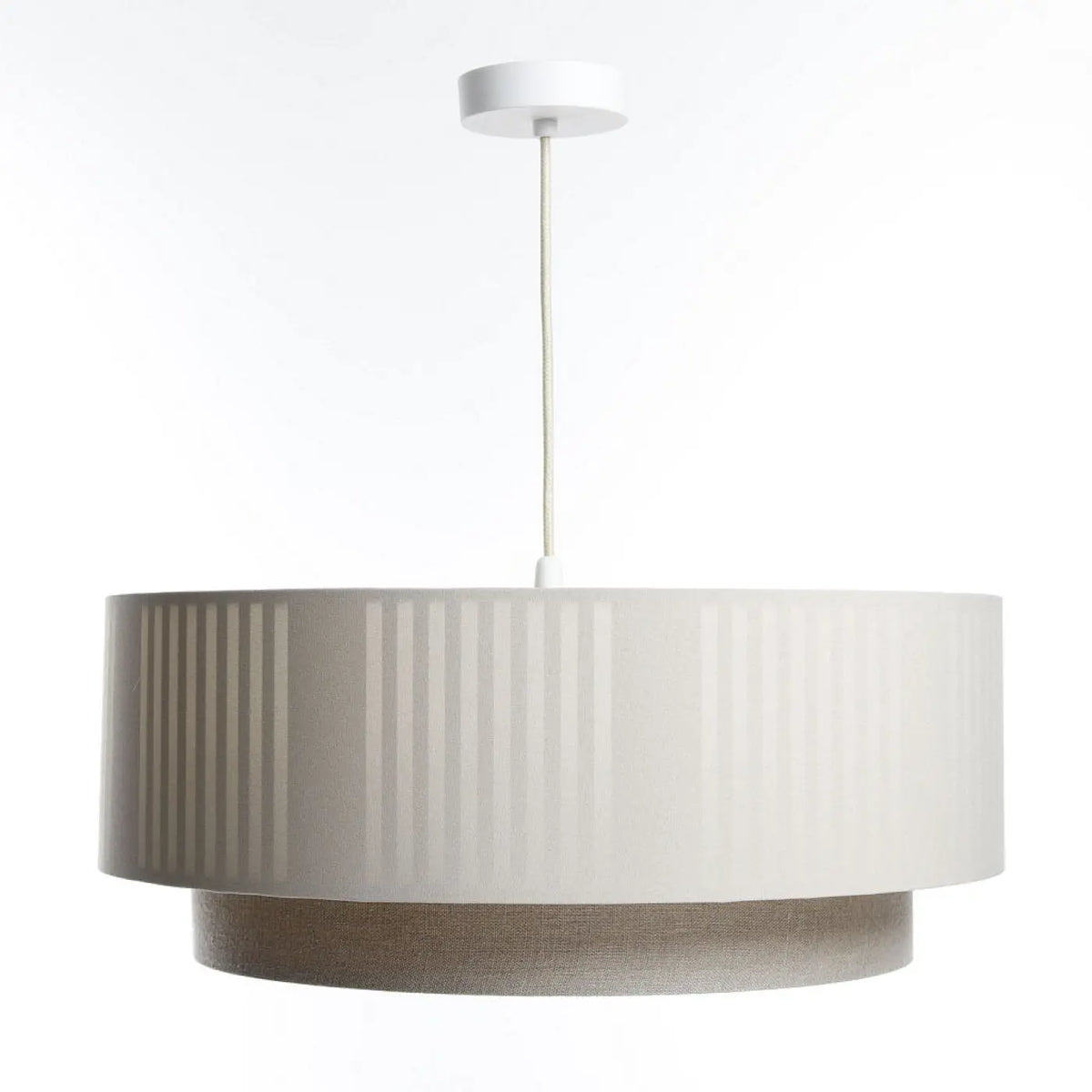 Suspension Luminaire | DUO LAMI LINE (Crème/Gris)