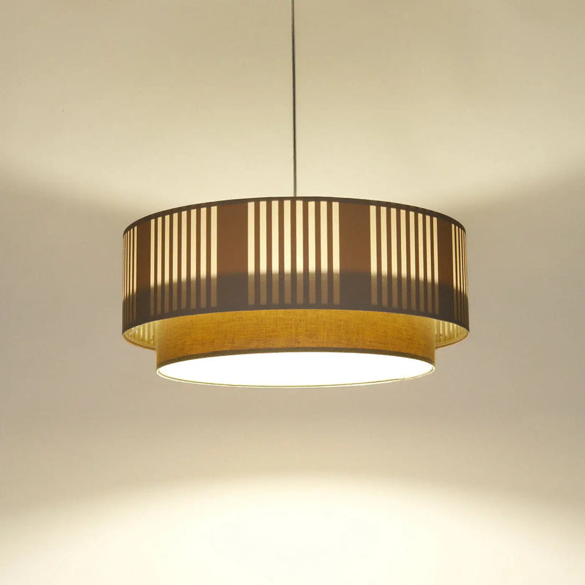 Suspension Luminaire | DUO LAMI LINE (Crème/Gris)