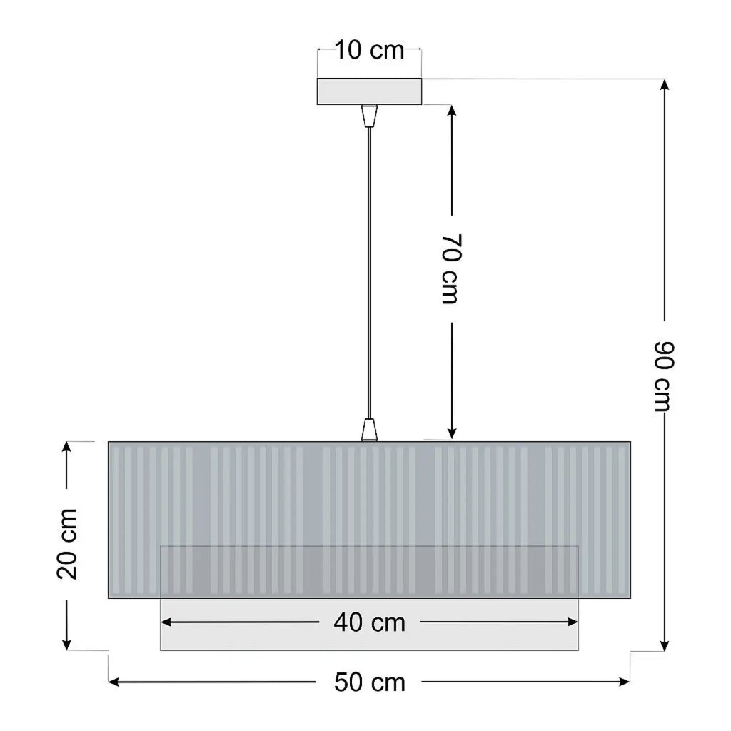 Suspension Luminaire | DUO LAMI LINE (Crème/Gris)