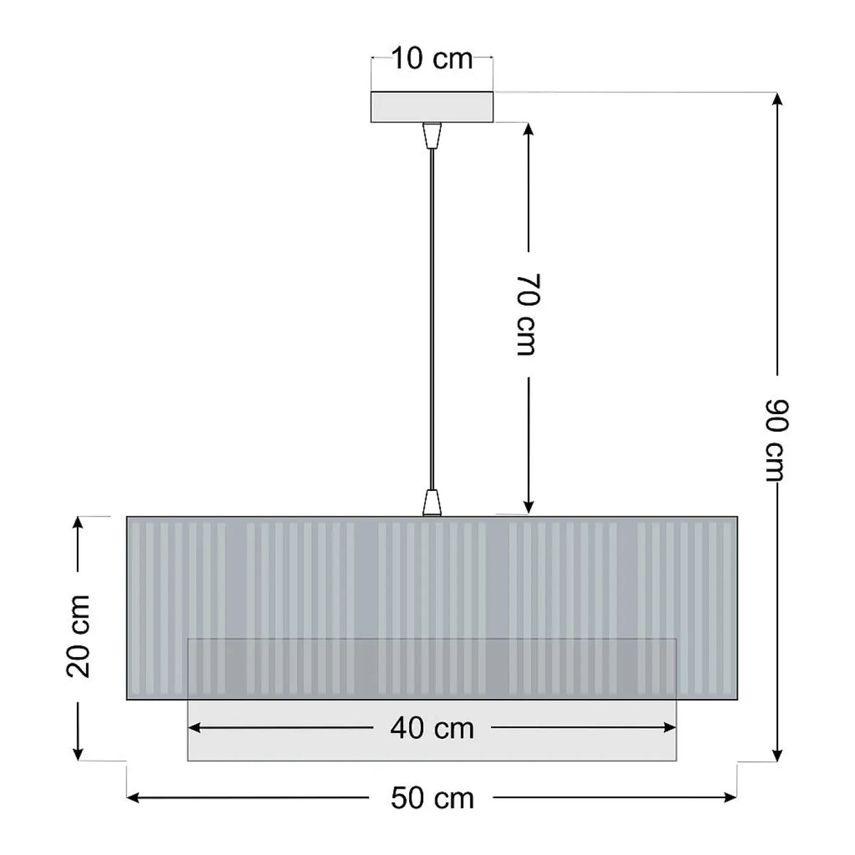 Suspension Luminaire | DUO LAMI LINE (Crème/Gris)