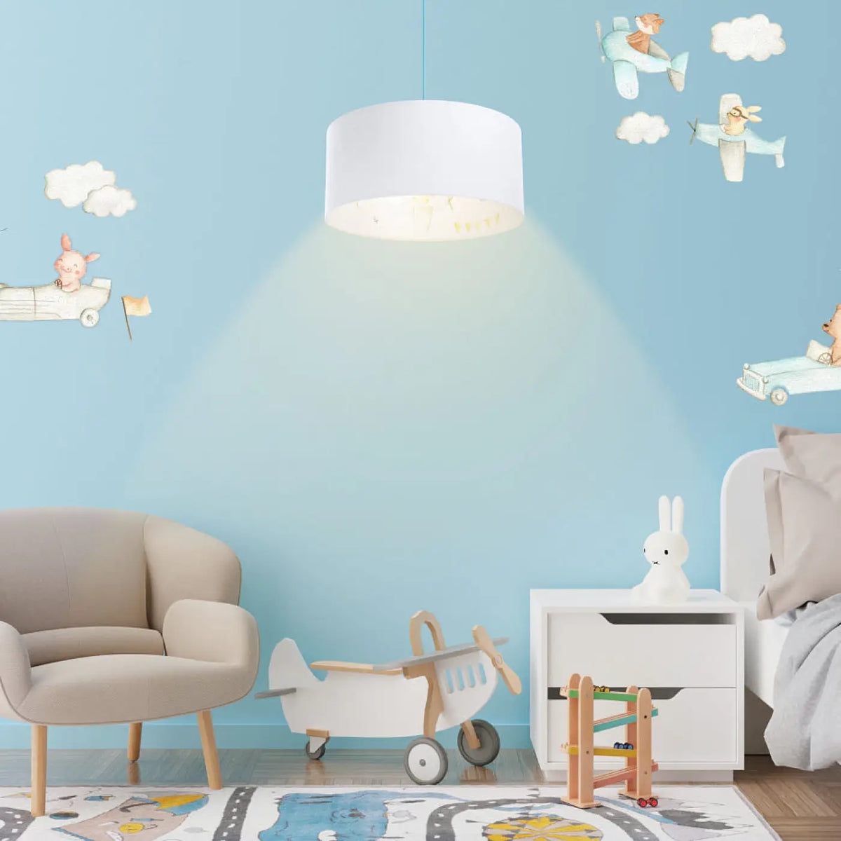 Suspension Luminaire | SWEET DREAMS CLASSIC (Bleu Pastel/Blanc)