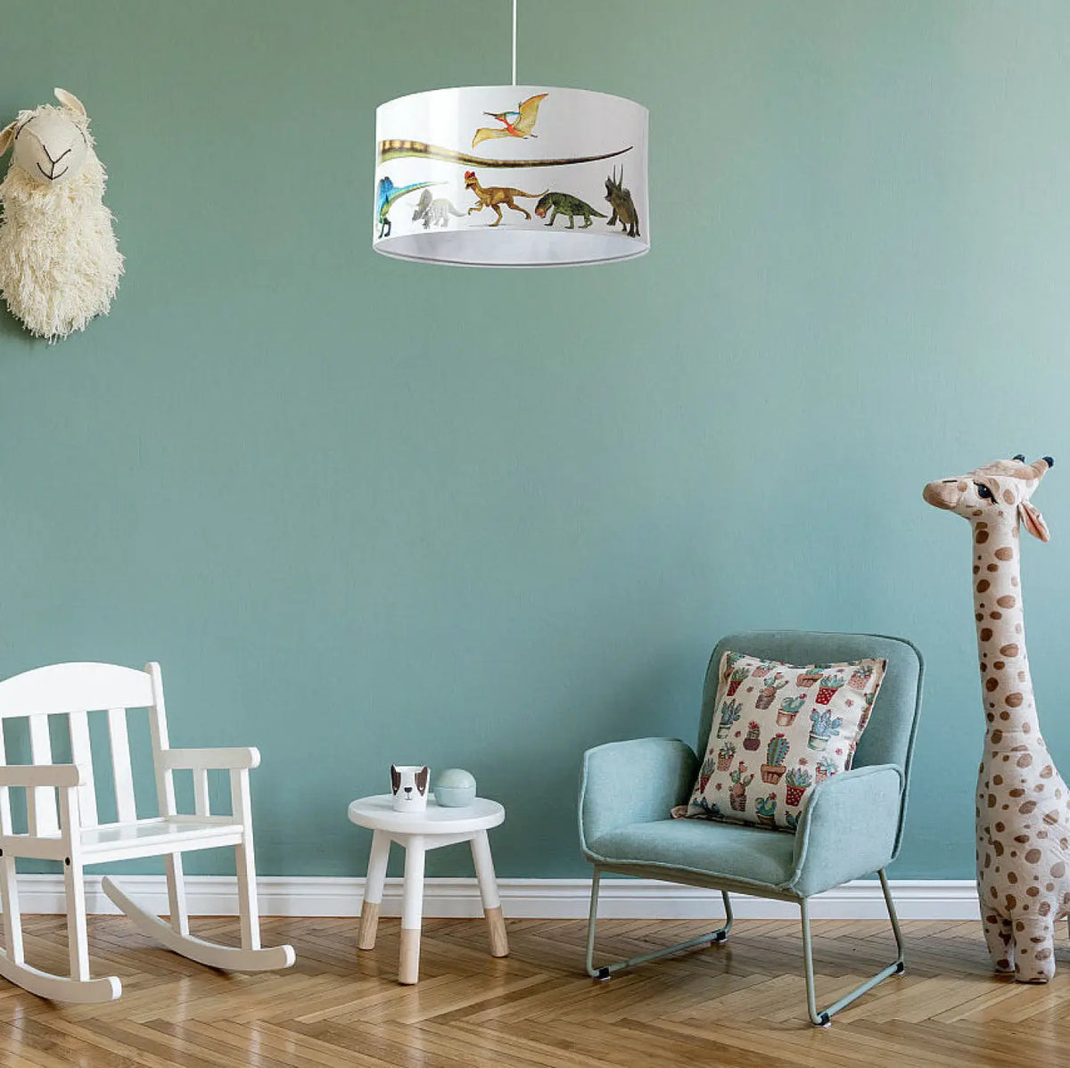 Suspension Luminaire | FOTO KIDS DINOSAURS  (Blanc/Rouge)