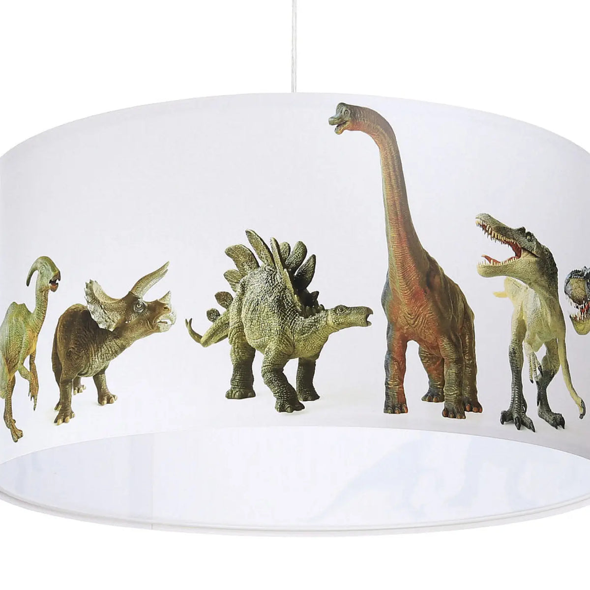 Suspension Luminaire | FOTO KIDS DINOSAURS (Blanc/Marron)