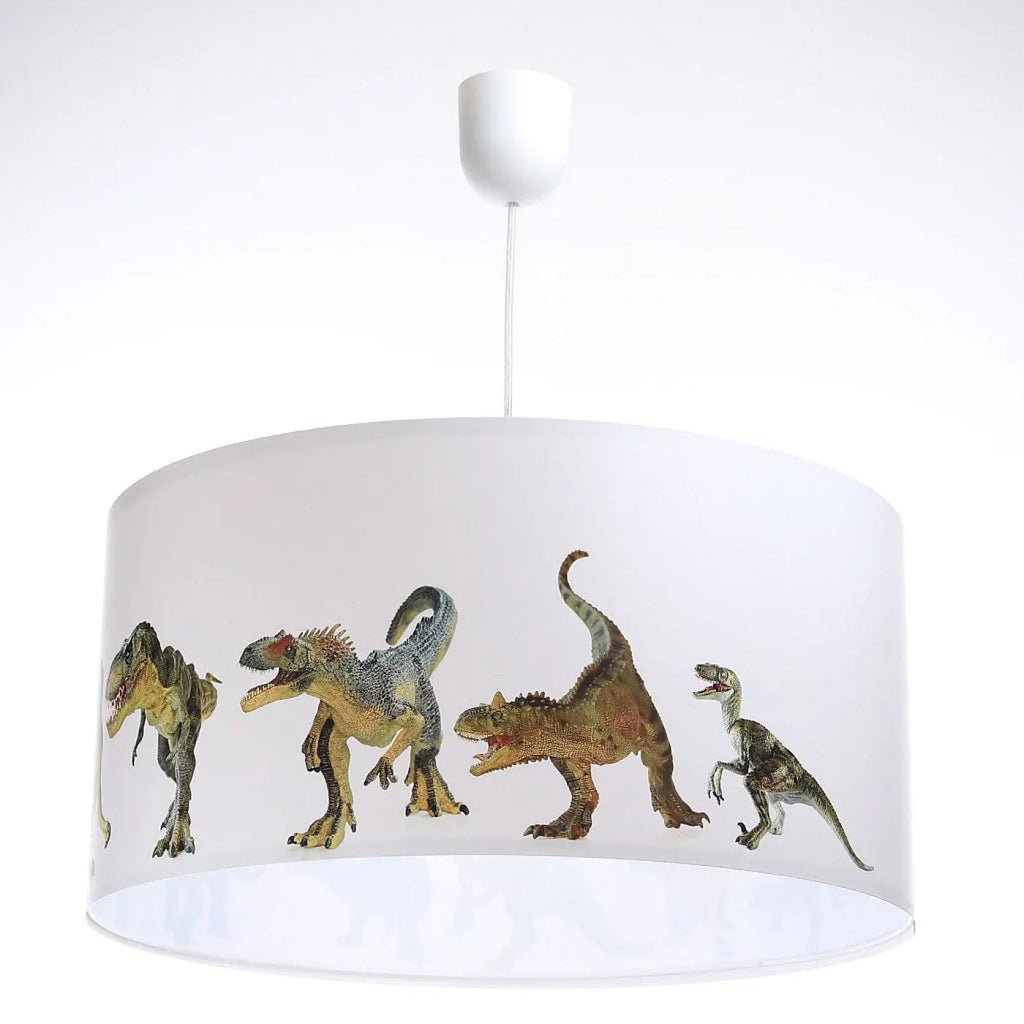 Suspension Luminaire | FOTO KIDS DINOSAURS (Blanc/Marron)
