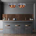 Suspension Luminaire | DUO (Gris/Cuivré)